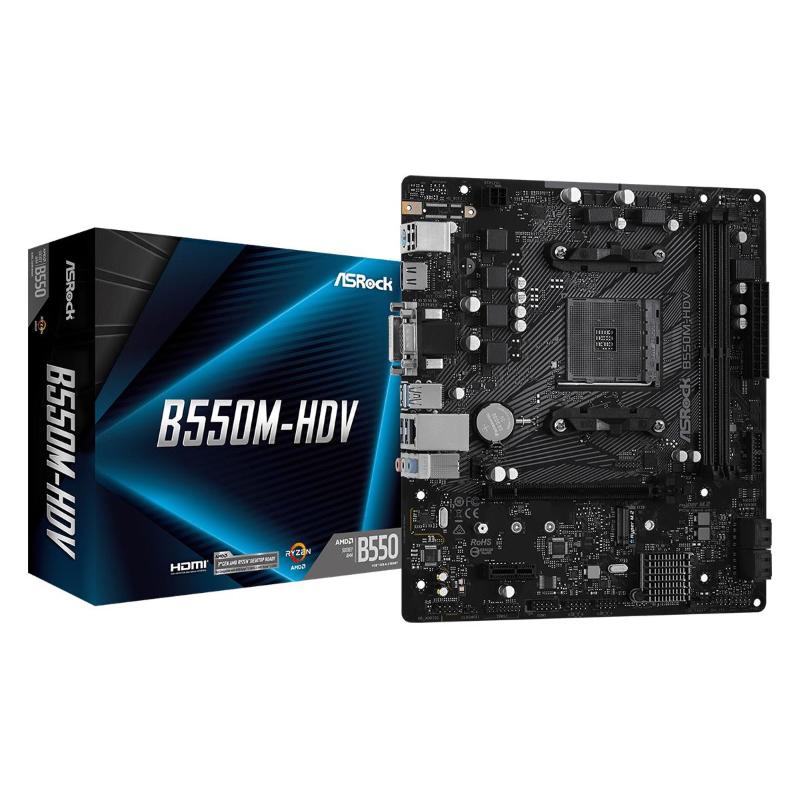 Asrock b550m-hdv scheda madre amd b550 presa am4 micro atx