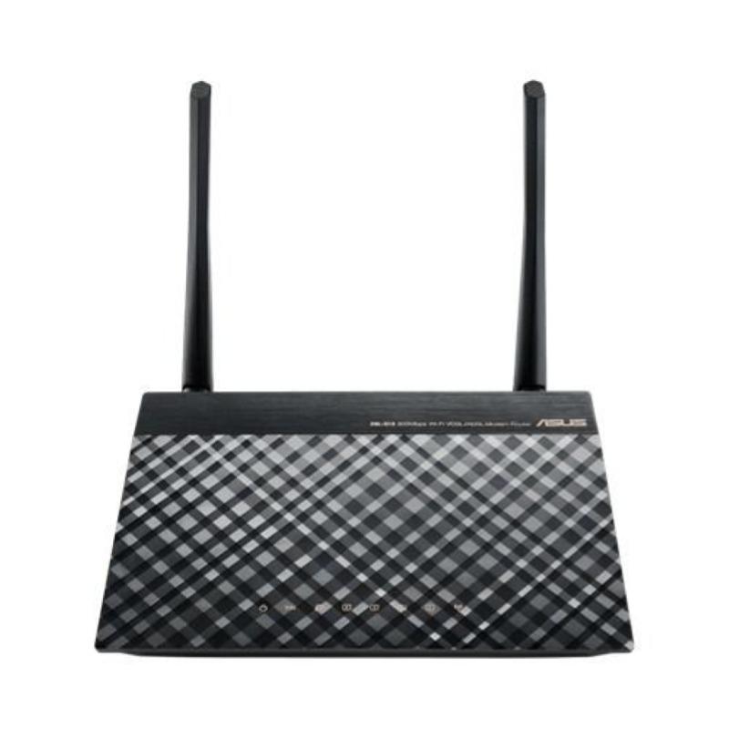 Asus dsl-n16 modem router wireless vdsl/adsl 300 mbps, 4 porte ethernet fast, 1 porta wan nero 19 x 23.5 x 3.5 cm