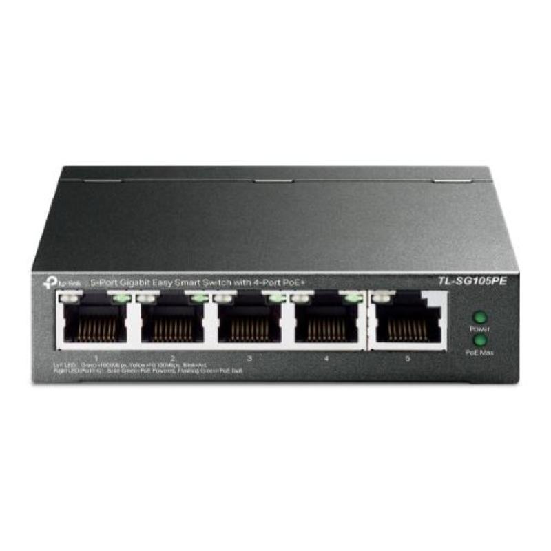 Tp-link tl-sg105pe switch di rete non gestito l2 gigabit ethernet 10-100-1000 nero supporto power over ethernet