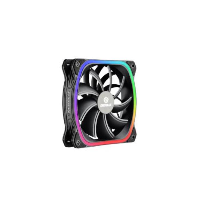 Enermax squa kit 3 ventole pwm 120 illuminazione led rgb indirizzabili nero