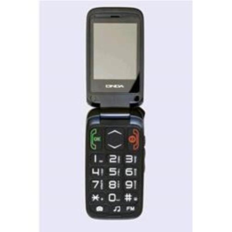 Onda f10 lino dual sim senior phone clamshell 2.4 tasti grandi vivavoce tasto sos radio fm italia black