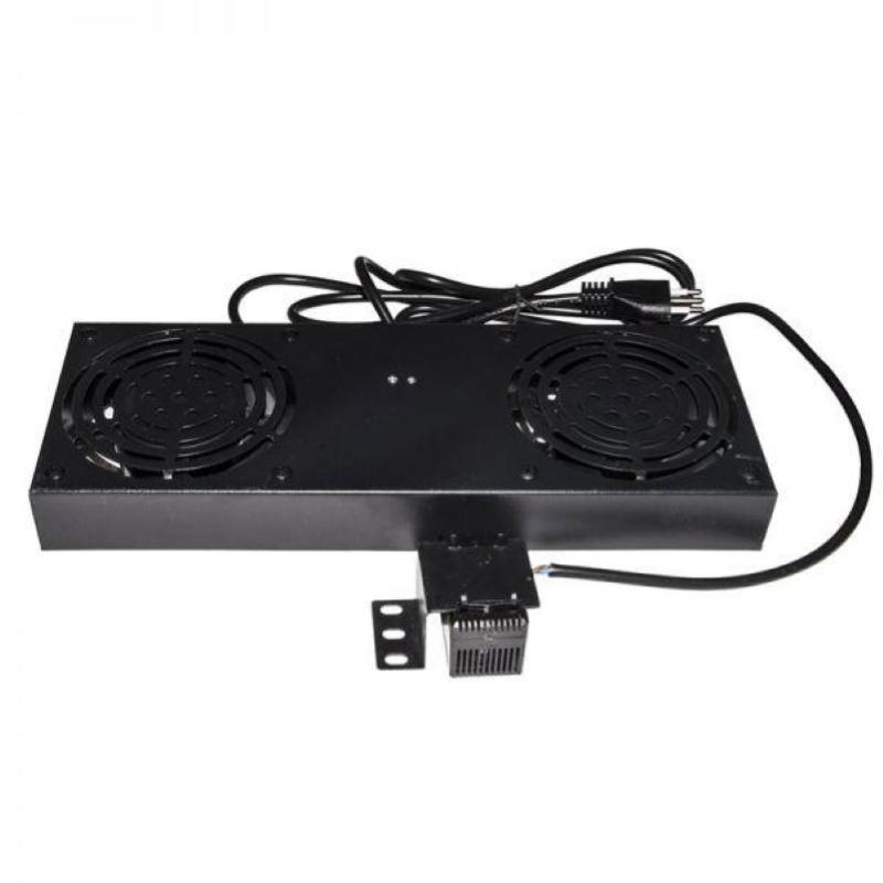 Link kit 2 ventole con termostato per armadi rack a muro link colore nero