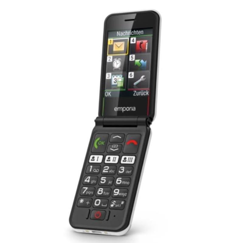 Emporia simplicity glam 4g 2.8 easy phone clamshell tasti chiamata rapida 4g lte italia white black