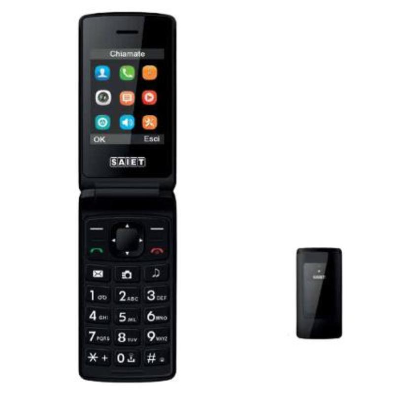 Saiet like st-mc20 dual sim 2.4 clamshell radio fm italia black