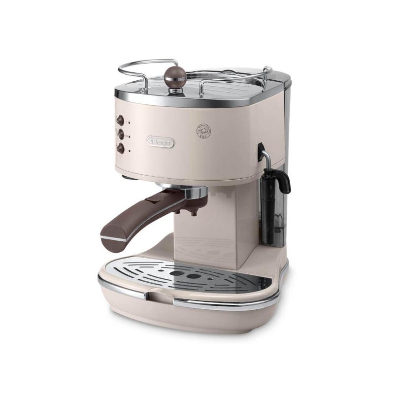 Delonghi ecov311.bg icona vintage macchina da caffe` sistema manuale potenza 1100 w capacita` 1,4 litri cappuccino system eco function beige