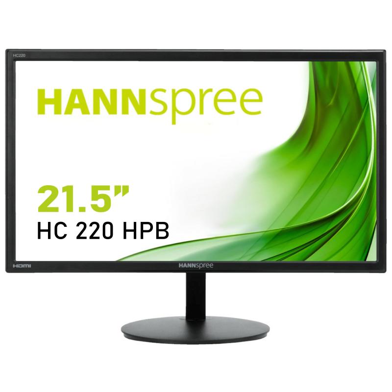 Hannspree hc220hpb 21.5 led full hd 16:9 60hz 5ms contrasto 1000:1 vga hdmi altoparlanti incorporati nero