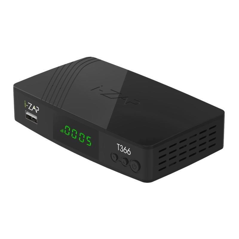 I-zap ricevitore digitale terrestre 366 play hd zapper t2 hevc 10 bit