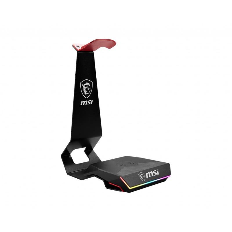 Msi immerse hs01 combo combo gaming headset stand with wireless charger porta cuffie