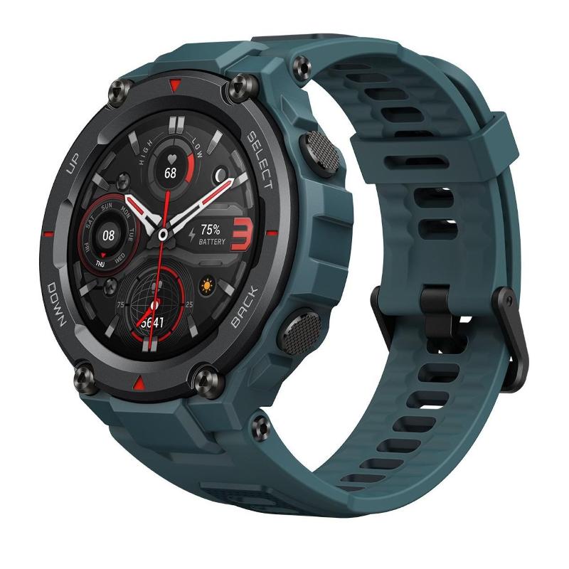Amazfit a2013 smartwatch t-rex pro orologio intelligente gps integrato 10 atm schermo amoled da 1,3 100 modalitÀ di allenamento spo2 monitor del sonno per sport uomo donna blu