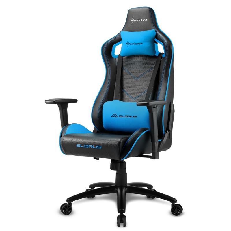 Sharkoon elbrus 2 poltrona gaming in similpelle nero/blu