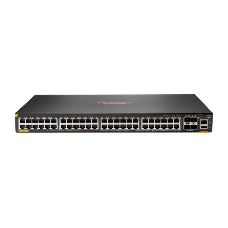Hp enterprise aruba 6200f 48g class4 poe 4sfp 370w gestito l3 gigabit ethernet 10-100-1000 supporto power over ethernet 1u nero
