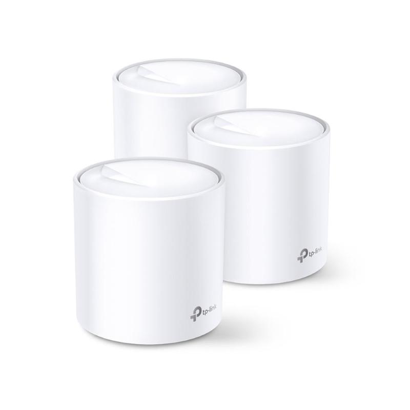 Tp-link deco x20 wi-fi 6 wi-fi mesh, dual band ax1800, modalita` router e access point, 2 porte ethernet gigabit, sostituisce router e extender, 3 pezzi con copertura fino a 540 mq, compatibile con alexa
