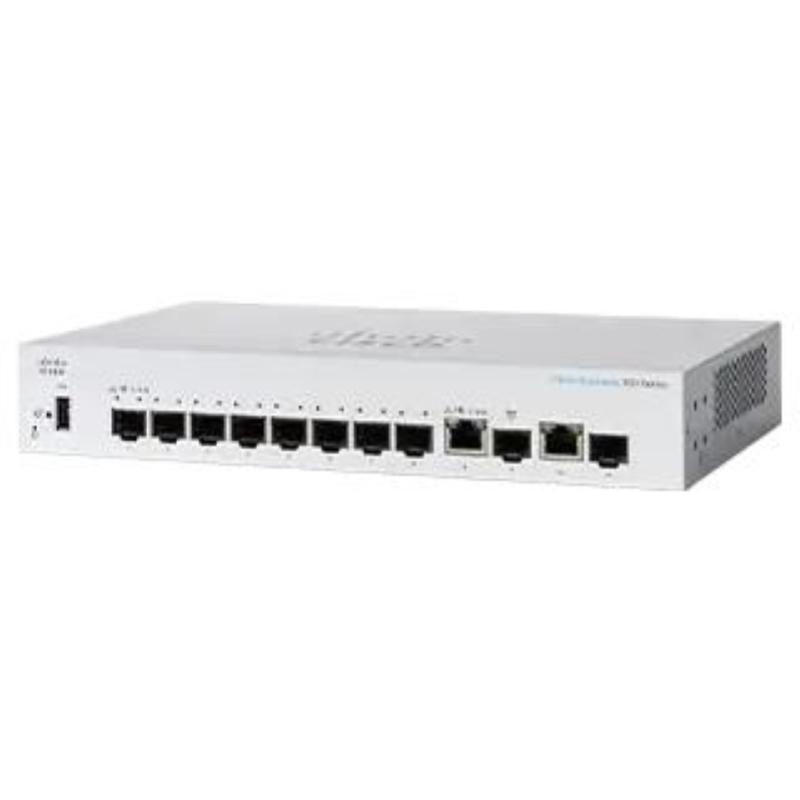 Cisco business 350 series cbs350-8s-e-2g-eu switch gestito l3 8 x gigabit sfp + 2 x combinazione gigabit ethernet/gigabit sfp montabile su rack