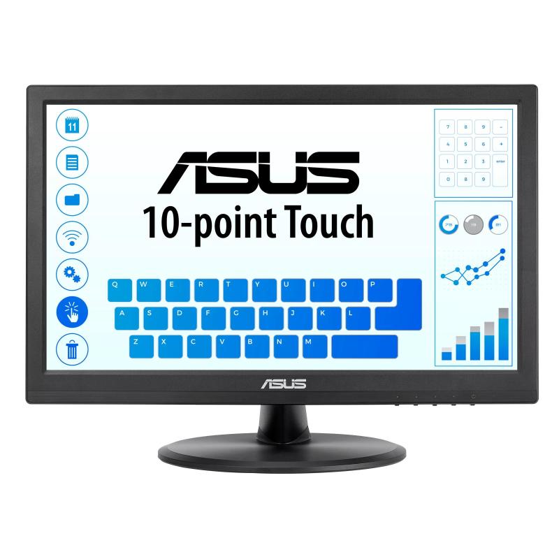 Asus monitor flat 15.6`` vt168hr 1366x768 pixel multi-touch tempo di risposta 5 ms