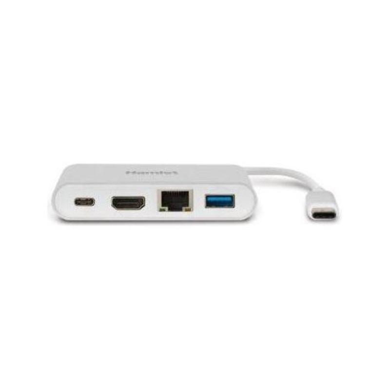 Hamlet hdkc-pd100 docking station usb-c power delivery 60w hdmi lan giga+ porta usb 3.0 usc type-c silver