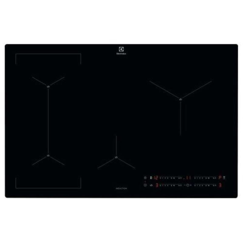 Electrolux eis82449c serie 700 senseboil - piano cottura a induzione, 78 cm, 4 zone, funzione senseboil, hob2hood, nero