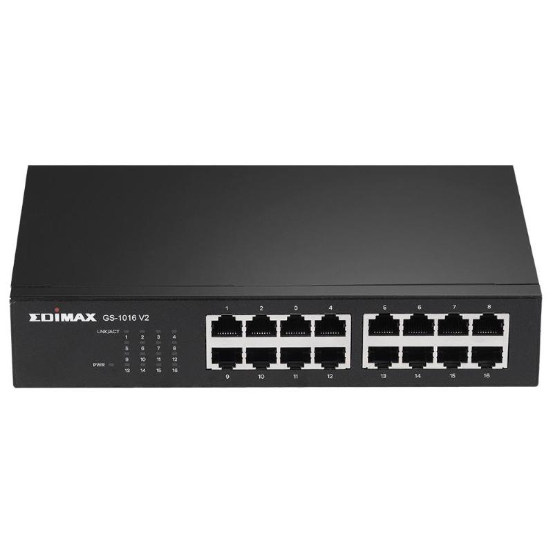 Edimax gs-1016 v2 switch di rete gestito gigabit ethernet 10-100-1000 nero
