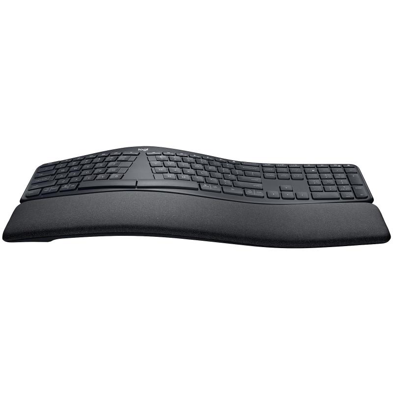 Logitech ergo k860 tastiera wireless bluetooth 2.4ghz layout italiano graphite