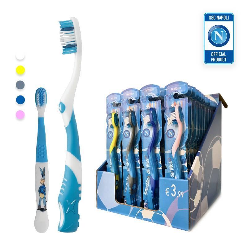 Nemesi napoli kst-k7na48 spazzolini da denti per adulto e bambino fantasie assortite conf 48 pz.