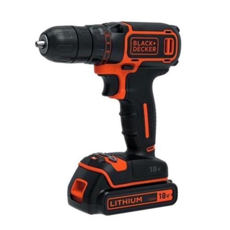 Black+decker bdcdc18k-qw trapano-avvitatore 18v litio 1.5ah in valigetta