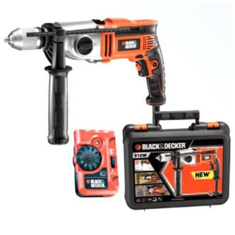 Black & decker trapano a percussione reversible 910 w
