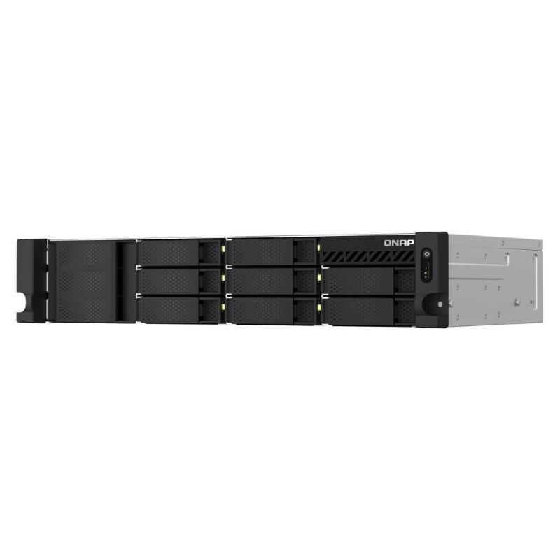 Qnap ts-864eu-8g server nas e di archiviazione armadio 2u collegamento ethernet lan nero