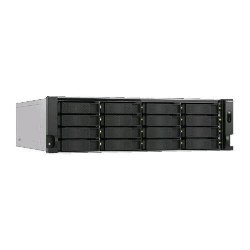 Qnap ts-h1677axu-rp nas chassis rack 3u amd ryzen 7 7000 5.3ghz ram 32gb 16 bay hdd/ssd sata 2.5/3.5 2 slot m.2 2280 black