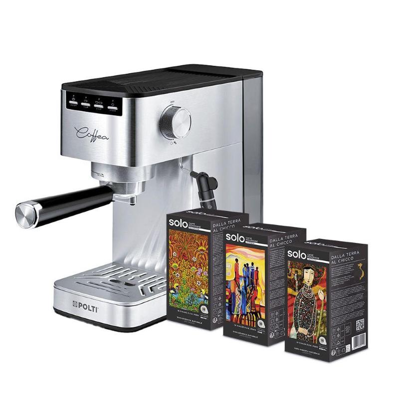 Polti revolution macchina da caffe` cialde con kit 54cialde pceu0131