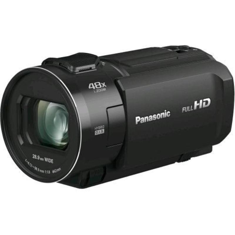 Panasonic hc-v900e-k videocamera compatta full-hd, grandangolo 25 mm, zoom ottico 24x, nero