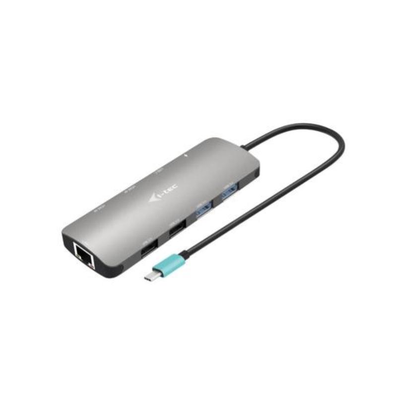 I-tec usb-c nadno 2x display docking station e power delivery 100 w, metal