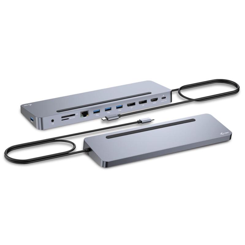 I-tec usb-c metal ergonomic 3x 4k display docking station power delivery 100w