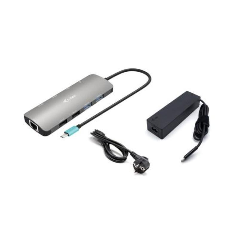 I-tec usb-c metal nano 2x hdmi docking station, pd 100w + charger 100w