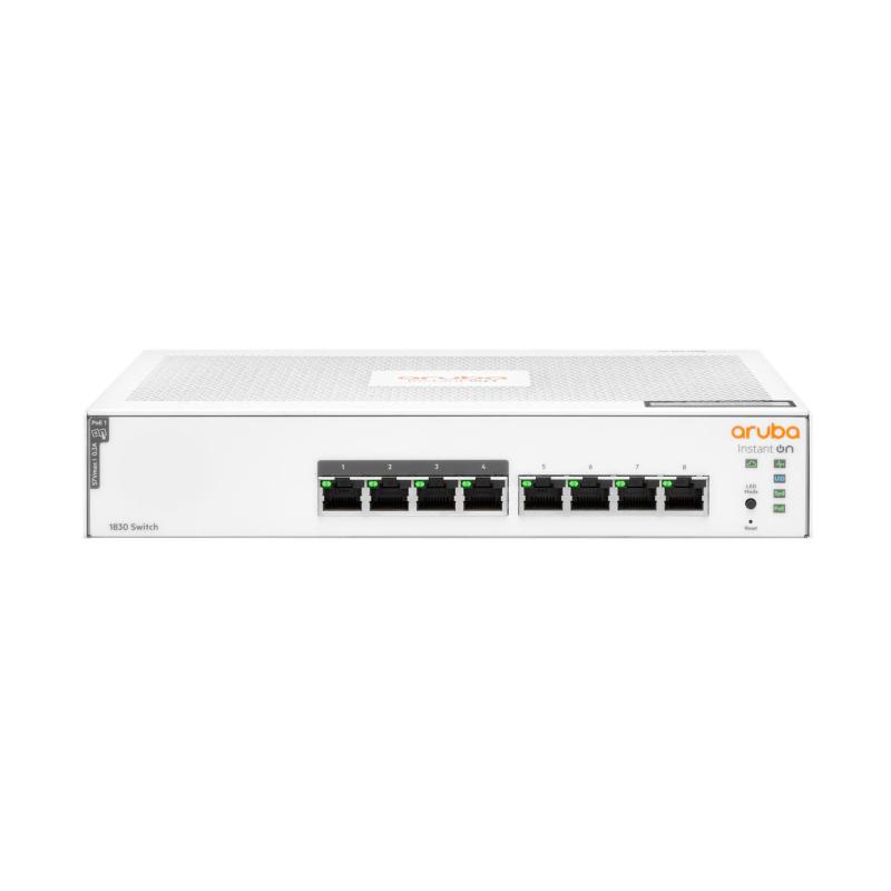 Switch aruba istant on jl811a 1830-8g managed poe+ (65w) 4x10/100/1000 + 4x10/100/1000 poe+ lifetime warranty fino:07/05