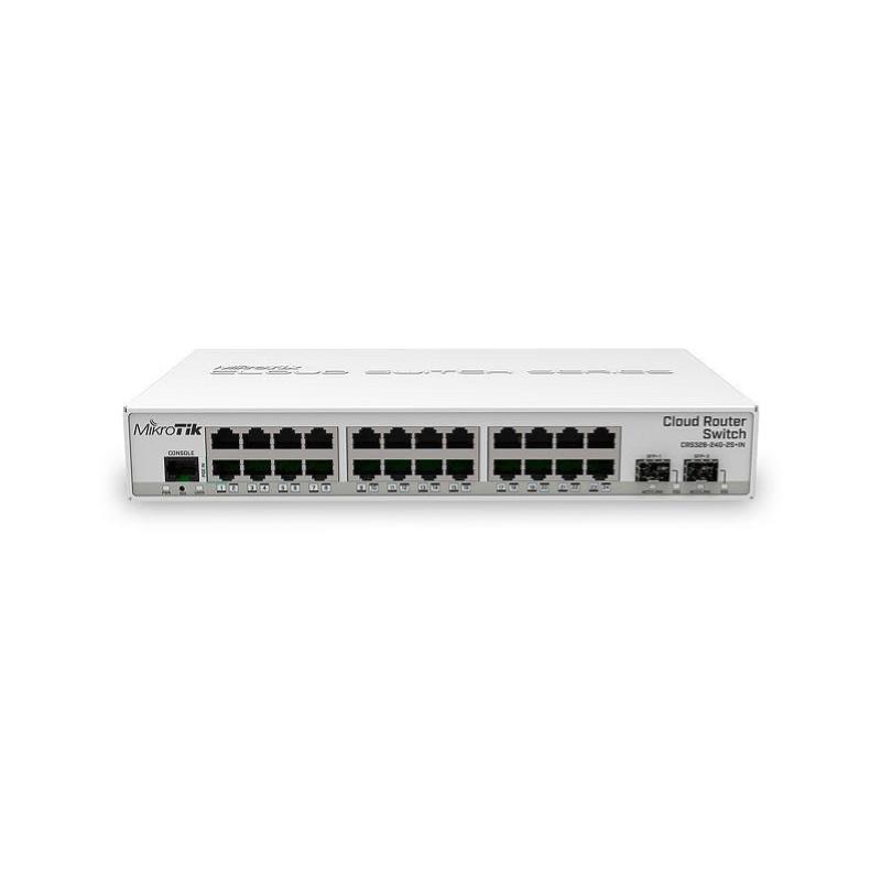 Switch mikrotik crs326-24g-2s+in 24p. gig + 2p. sfp+ routeros/switchos