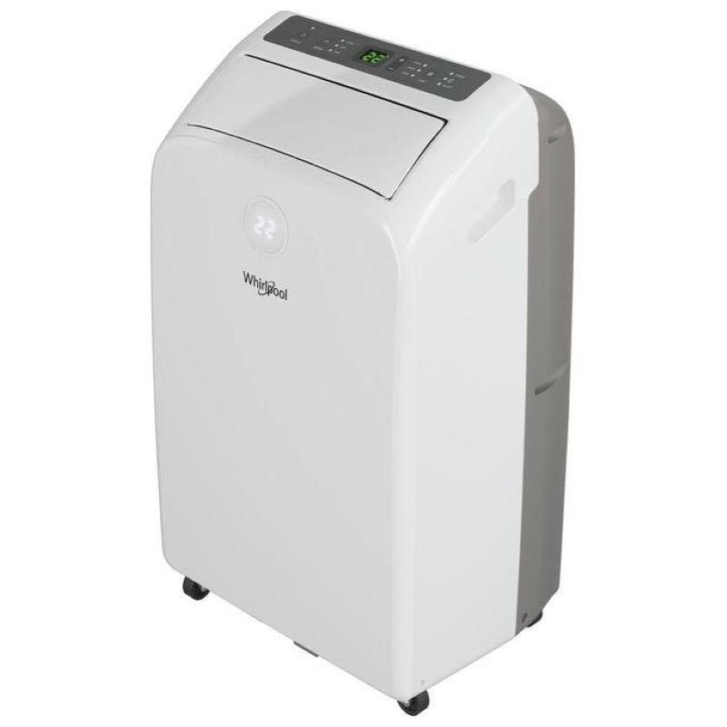 Whirlpool pachw2900co â? condizionatore portatile 9.000 btu, per ambienti fino a 30 mÂ², classe a, deumidificatore e timer programmabile, 60 db, bianco