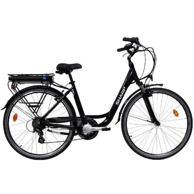 Sharp (bk-cd03e-b) city e-bike (nera) - bicicletta elettrica