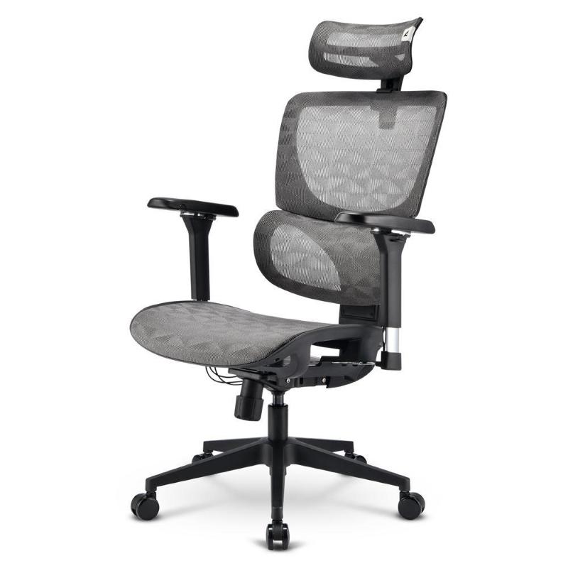 Sharkoon sedia office fabric seat base 4d armrest 5 heights adjustable max weight capacity 150kg