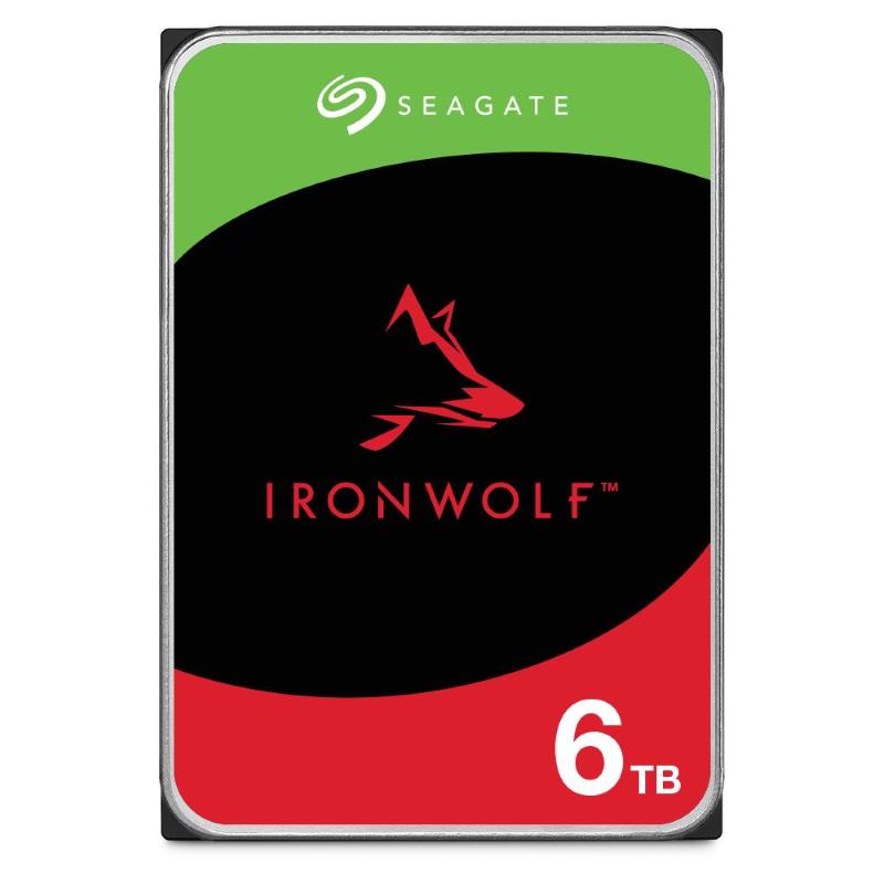 Hard disk sata3 3.5 x nas 6000gb(6tb) seagate ironwolf st6000vn006 5400rpm cache 256mb per nas da 1 a 8 unita