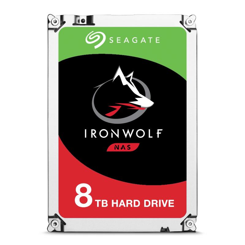 Hard disk sata3 3.5 x nas 8000gb(8tb) seagate ironwolf per nas st8000vn002 7200rpm cache 256mb per nas da 1 a 8 unita