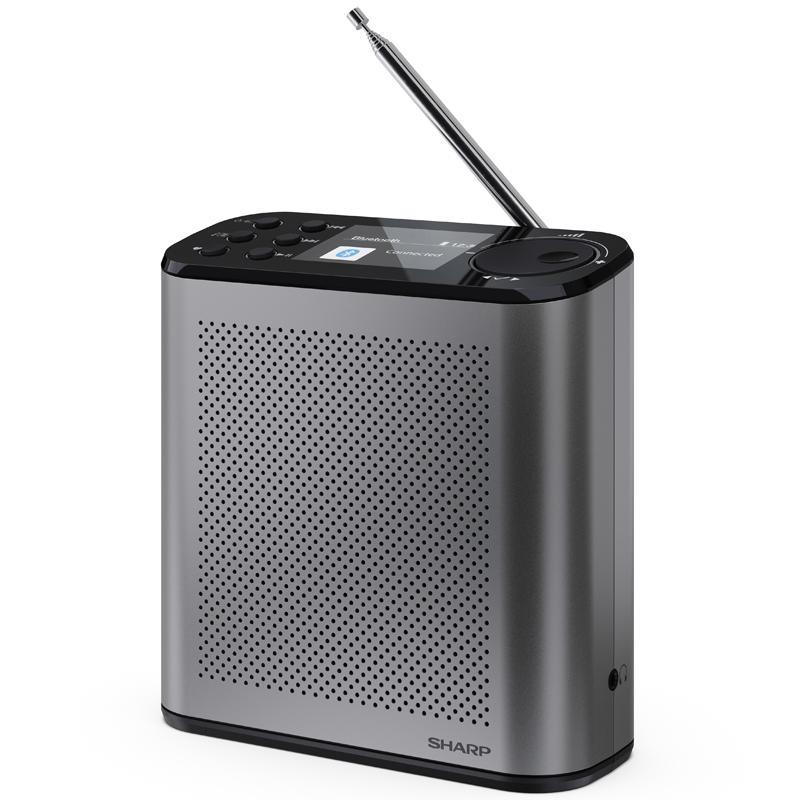 Sharp osaka dr-p530(gy) - radio digitale portatile - dab/dab+ - 2.4 slide show display - bluetooth 5.3 - storm grey