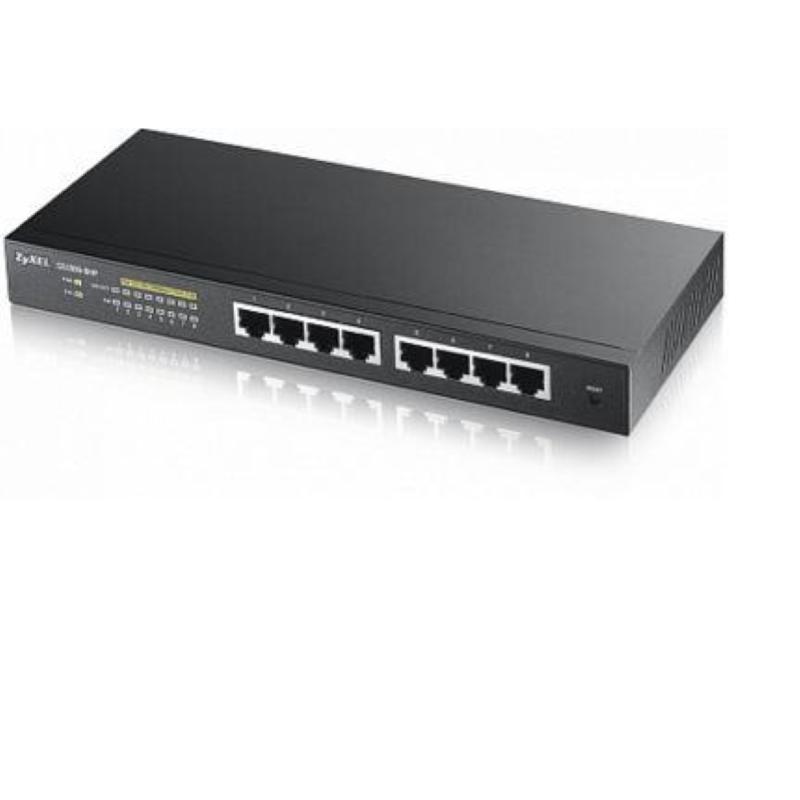 Switch 8p lan gigabit poe zyxel gs1900-8hp-eu0102f web managed layer 2 -supp.ipv6,vlan -gar.a vita