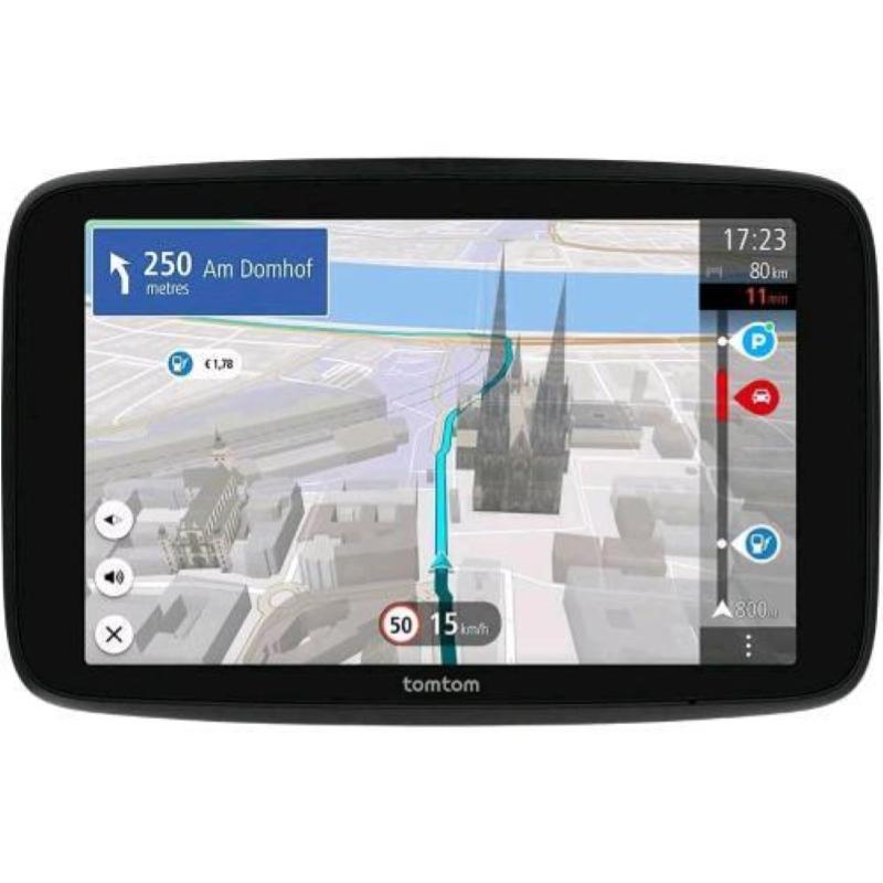 Tom tom go navigator navigatore per auto 7 traffico in tempo reale, 12 mesi di avvisi autovelox, mappe europee, aggiornamenti wi-fi, servizi premium, supporto click-and-drive