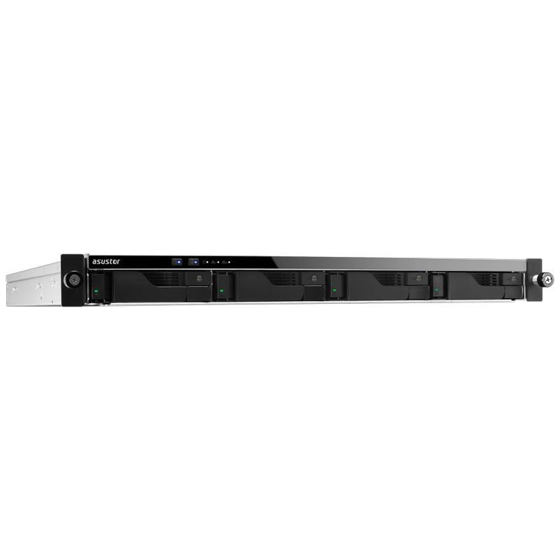 Asustor lockerstor 4rs / 4rd (as6504rd) - 4 bay rack nas, quad-core 2.1ghz cpu, 2.5gbe port, 8gb ddr4, 1u rackmount server with redundant power supply (diskless)