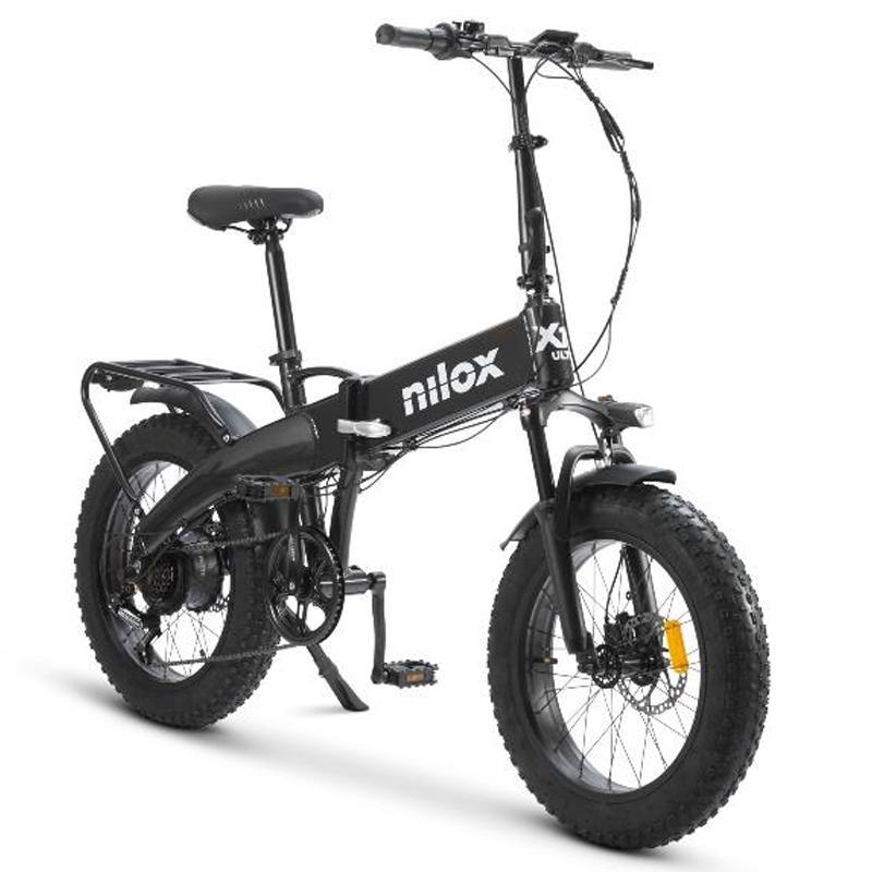 Nilox x10 ultra - fat bike - telaio pieghevole - ruote 20 x 4 - motore 250w - freni disco - batteria estraibile 36v 13ah - aut. 90km - cambio shimano 6 marce (nxebx10ultra)