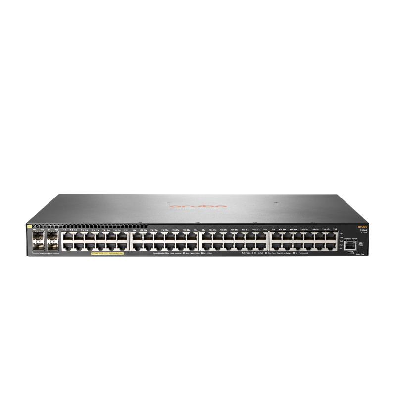 Switch hp aruba jl262a 2930f 48g poe+ 4sfp 48x10/100/1000 (poe+ 370w) + 4xgigabit sfp (uplink) rack1u gar a vita