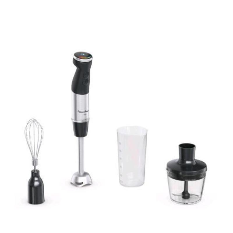Moulinex dd6738 frullatore ad immersione 1000w lame powelix 20 velocita` con tritatutto frusta e bicchiere da 800 ml nero