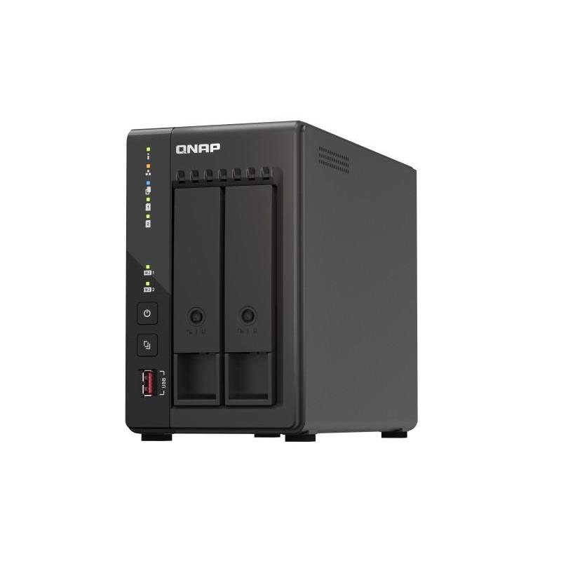 Qnap ts-253e nas tower collegamento ethernet lan nero j6412