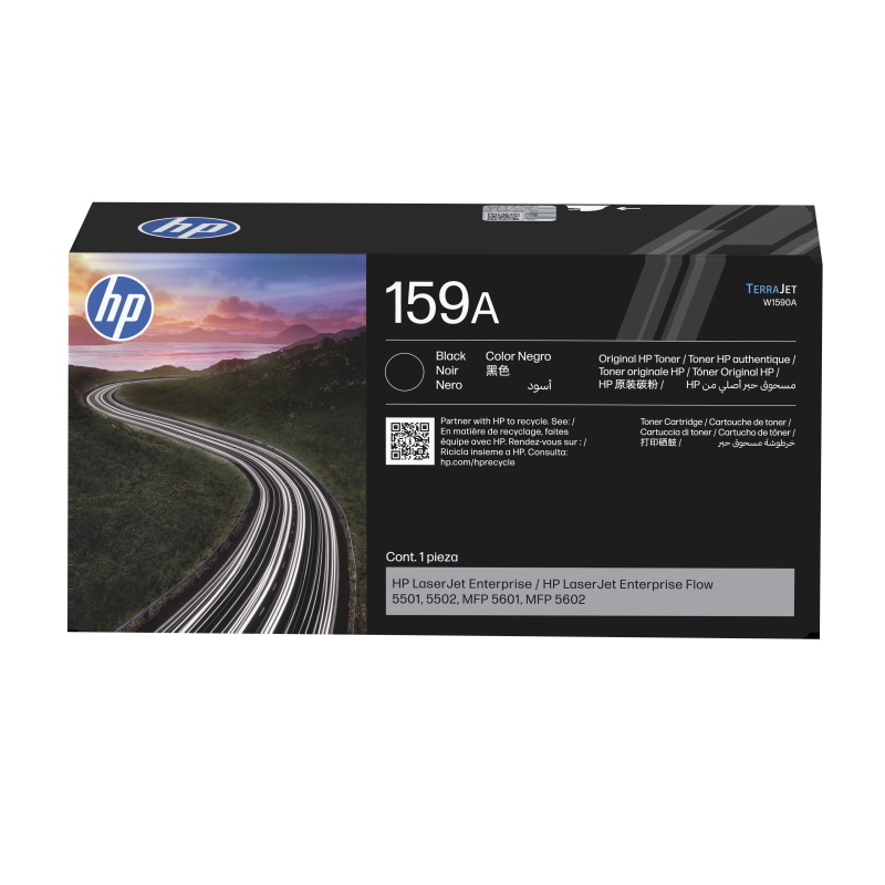 Hp 159a black toner cartridge laserjet enterprise flow 5501/5502/mfp 5601/mfp 5602 - 5k