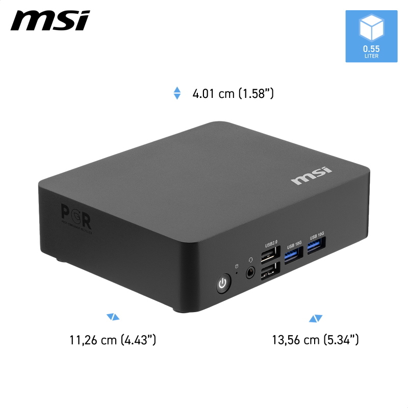 Pc msi mini -1lt cubi nuc barebone twg s-006beu n150 1xm.2 1xddr4-3200(max 16gb) 1xhdmi 5xusb 1xdp wifi tpm vesa