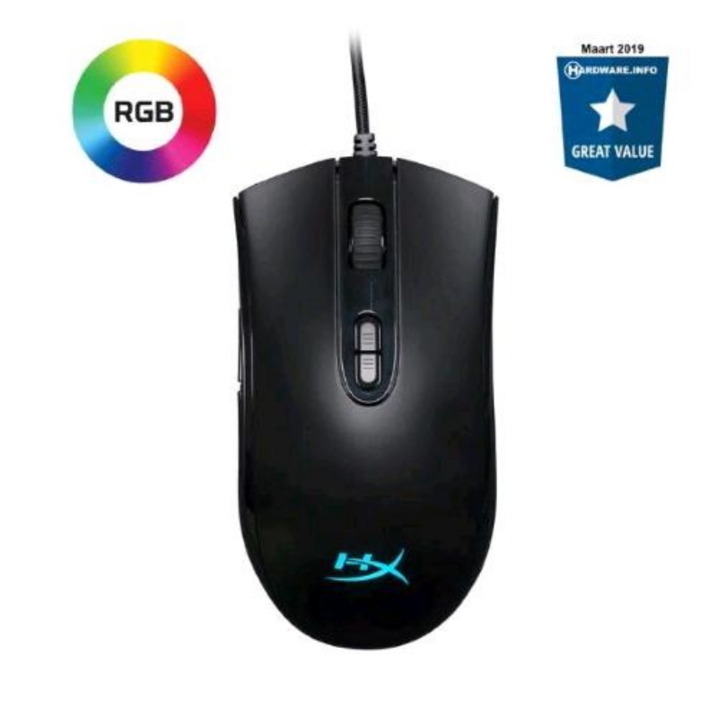 Hyperx pulsefire core mouse gaming usb rgb sensore ottico pixart 3327 6.200 dpi